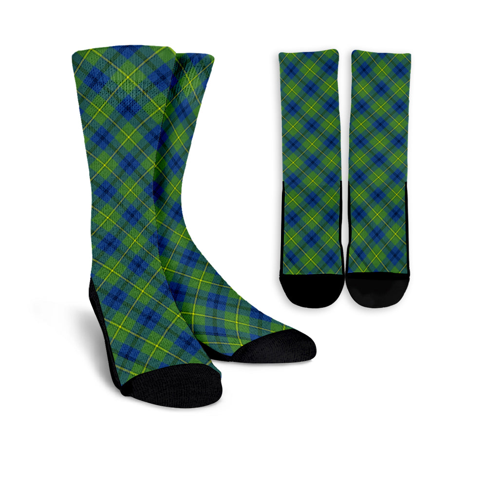 Johnstone (Johnston) Ancient Tartan Socks, Cross Tartan Plaid Socks, Long Tartan Socks Cross Style TS23