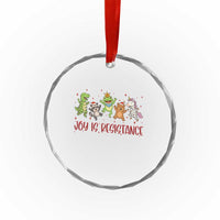 Joy Is Resistance Crystal Glass Ornament Funny Portland Frog Protest Christmas Gift TS12