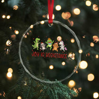 Joy Is Resistance Crystal Glass Ornament Funny Portland Frog Protest Christmas Gift TS12