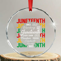 Juneteenth 1865 Crystal Glass Ornament Celebrate Black Freedom Breaking Every Chain - Wonder Print Shop
