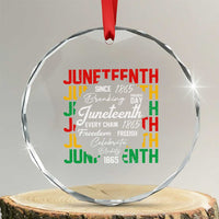 Juneteenth 1865 Crystal Glass Ornament Celebrate Black Freedom Breaking Every Chain TS02
