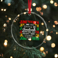 Juneteenth 1865 Crystal Glass Ornament Celebrate Black Freedom Breaking Every Chain TS02