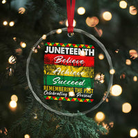 Juneteenth 1865 Crystal Glass Ornament Remembering The Past Black Freedom African Independence Day - Wonder Print Shop