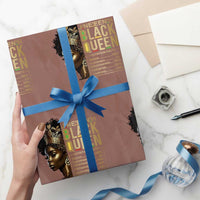 Juneteenth Black Queen Nutritional Facts Wrapping Paper Roll Afro Melanin Queen