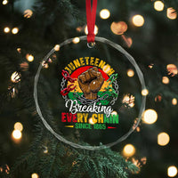 Juneteenth Breaking Every Chain Since 1865 Crystal Glass Ornament Retro Vintage TS10