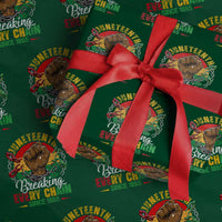 Juneteenth Breaking Every Chain Since 1865 Wrapping Paper Roll Retro Vintage - Wonder Print Shop