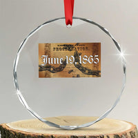 Juneteenth Emancipation Proclamation End of Slavery Crystal Glass Ornament Black Freedom History - Wonder Print Shop