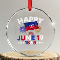 Juneteenth Flag Crystal Glass Ornament Black Freedom Black History June 19 1865 TS10