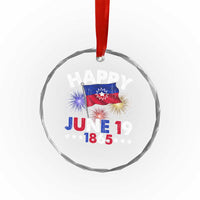 Juneteenth Flag Crystal Glass Ornament Black Freedom Black History June 19 1865 - Wonder Print Shop