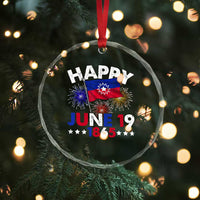 Juneteenth Flag Crystal Glass Ornament Black Freedom Black History June 19 1865 TS10