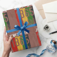 Juneteenth Freedom Pride Wrapping Paper Roll African American Heritage Graphic