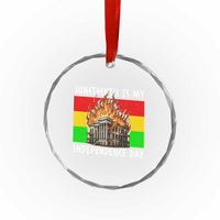 Juneteenth Is My Independence Day Crystal Glass Ornament Bold Afro Liberation Pan-African Flag TS02