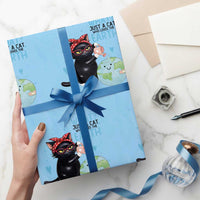 Just A Cat Who Loves The Earth Wrapping Paper Roll Earth Day Cat Lover Gift