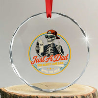Just A Dad Who Always Came Back With The Milk Crystal Glass Ornament Funny Skeleton Father