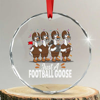 Just A Football Goose Crystal Glass Ornament Animal Sports Fan Gift - Wonder Print Shop
