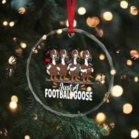 Just A Football Goose Crystal Glass Ornament Animal Sports Fan Gift - Wonder Print Shop