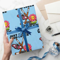 Just A Girl Who Loves Ice Hockey Wrapping Paper Roll Sports Lover Gift - Wonder Print Shop