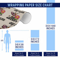 Just A Girl Who Loves Ice Hockey Wrapping Paper Roll Sports Lover Gift - Wonder Print Shop