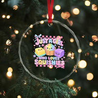Just A Girl Who Loves Squishies Crystal Glass Ornament Cute Kawaii Dumpling Graphic Coquette Bow Girls