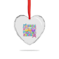 Just A Girl Who Loves Squishies Heart Crystal Glass Ornament Cute Butter Dumpling Graphic Coquette Bow Girls