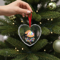 Just A Girl Who Loves Squishies Heart Crystal Glass Ornament Cute Rainbow Dumpling Squishy Graphic