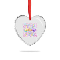 Just A Girl Who Loves Squishies Heart Crystal Glass Ornament Squishy Lovers Kawaii Dumpling Graphic Coquette Bow Girls