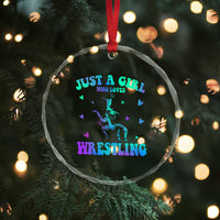 Just A Girl Who Loves Wrestling Crystal Glass Ornament Funny Wrestle Lover Wrestler TS10