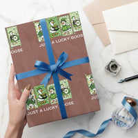 Just A Lucky Goose Wrapping Paper Roll Funny Irish Crew St Patricks Day