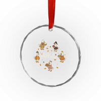 Just A Thankful Goose Crystal Glass Ornament Funny Goose Turkey Thanksgiving Fall Season TS11