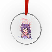 Just One More Game Crystal Glass Ornament Cute Girl Playing Game Humor Gift - Wonder Print Shop