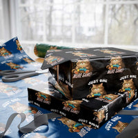 Just One More Game Wrapping Paper Roll Funny Lazy Cat Playing Video Game - Wonder Print Shop
