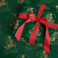 Just One More Monstera Wrapping Paper Roll Skeleton Plant Lover Gift - Wonder Print Shop