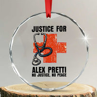 Justice For Alex Pretti Crystal Glass Ornament Minneapolis Support Gift