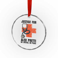 Justice For Alex Pretti Crystal Glass Ornament Minneapolis Support Gift