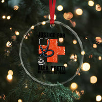 Justice For Alex Pretti Crystal Glass Ornament Minneapolis Support Gift