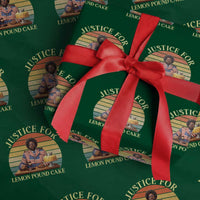 Justice For Lemon Pound Cake Wrapping Paper Roll Retro Rap Free Speech