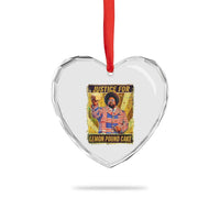 Justice for Lemon Pound Cake Vintage Retro Heart Crystal Glass Ornament Funny Viral Hip Hop Meme Parody Internet Culture Fans