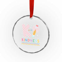 K Is For Kindness Crystal Glass Ornament Cute Pencil Bow Teacher Be Kind TS02
