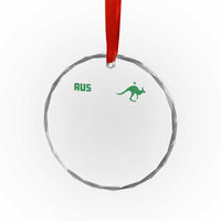 Kangaroo Australia Aus Team Aussie Athletic Jersey Style Crystal Glass Ornament