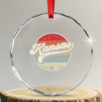 Kansas City Missouri Retro 80s Established 1861 Crystal Glass Ornament