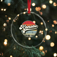 Kansas City Missouri Retro 80s Established 1861 Crystal Glass Ornament