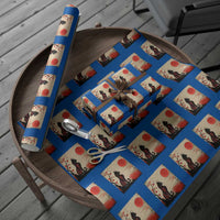 Kawaii Anime Cat Japanese Cherry Blossom Wrapping Paper Roll - Wonder Print Shop