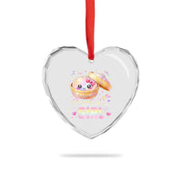 Kawaii Birthday Girl Glitter Dumpling Graphic Heart Crystal Glass Ornament Cute Pink Bow Dim Sum Party Gift