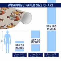 Kawaii Fox Ramen Japanese Wrapping Paper Roll Japanese Anime Otaku Manga Cute Graphic