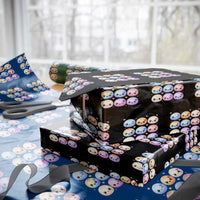 Kawaii Glitter Dumpling Bao Dim Sum Graphic Wrapping Paper Roll Cute Pastel Foodie Squishy Hearts and Flowers