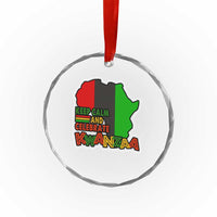 Keep Calm And Celebrate Kwanzaa Crystal Glass Ornament Black Holiday African American Xmas TS11