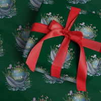 Keep It Green Earth Day Wrapping Paper Roll Eco-Friendly Nature Environmental Awareness