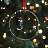 Keep Trying I Can Do This All Day Crystal Glass Ornament Ice Hockey Helmet Christmas Gift - Wonder Print Shop