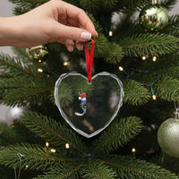 Keep Trying I Can Do This All Day Heart Crystal Glass Ornament Ice Hockey Helmet Christmas Gift - Wonder Print Shop