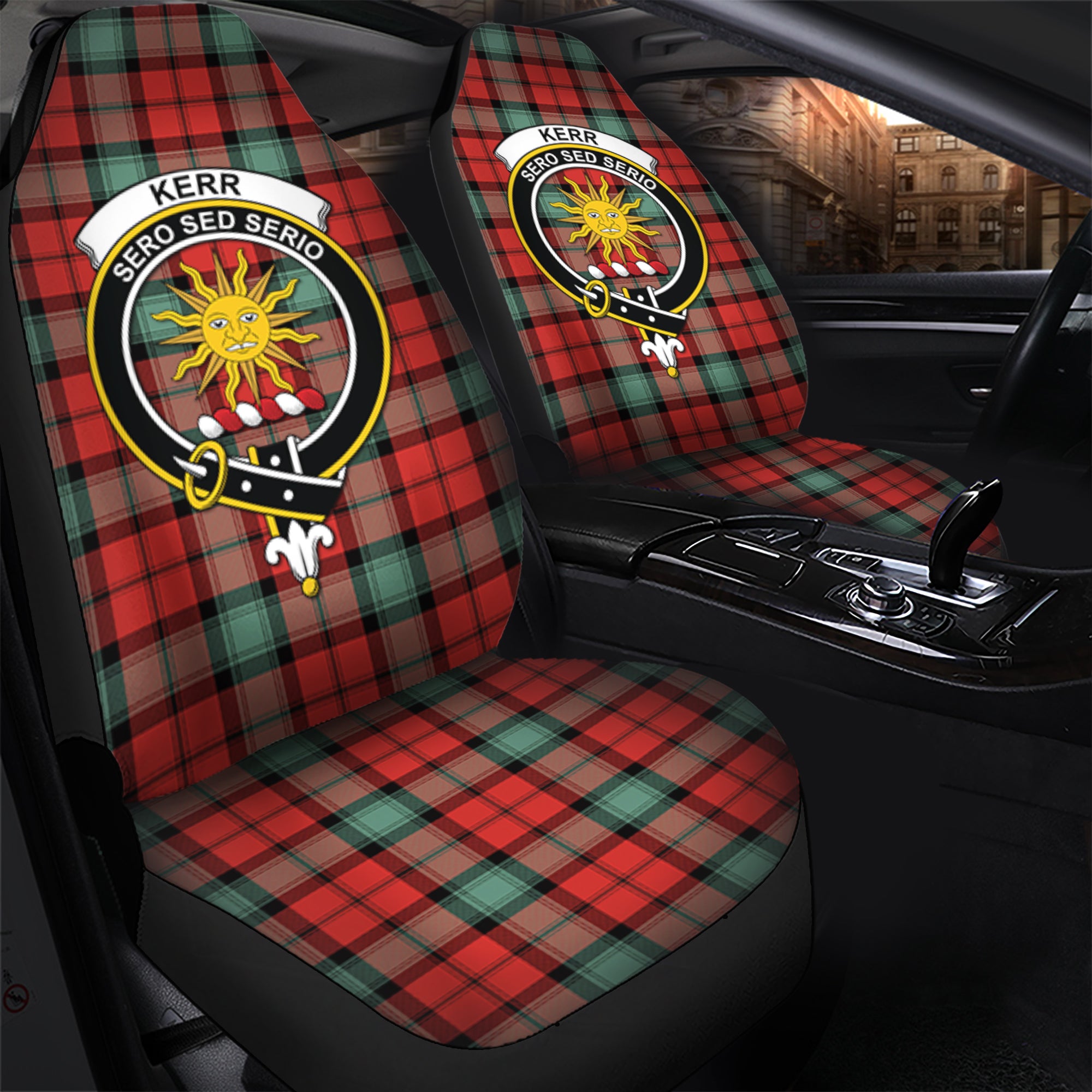 Kerr Ancient Clan Tartan Car Seat Cover, Family Crest Tartan Seat Cover TS23